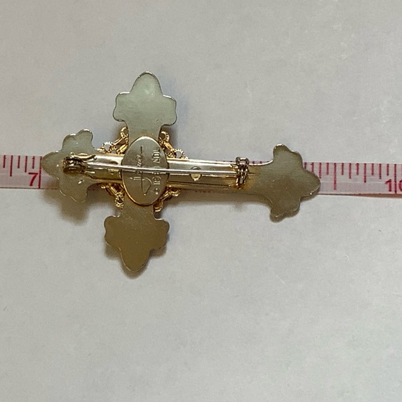 Vintage Cross Brooch signed Jane 1998 AOL - Picture 8 of 11